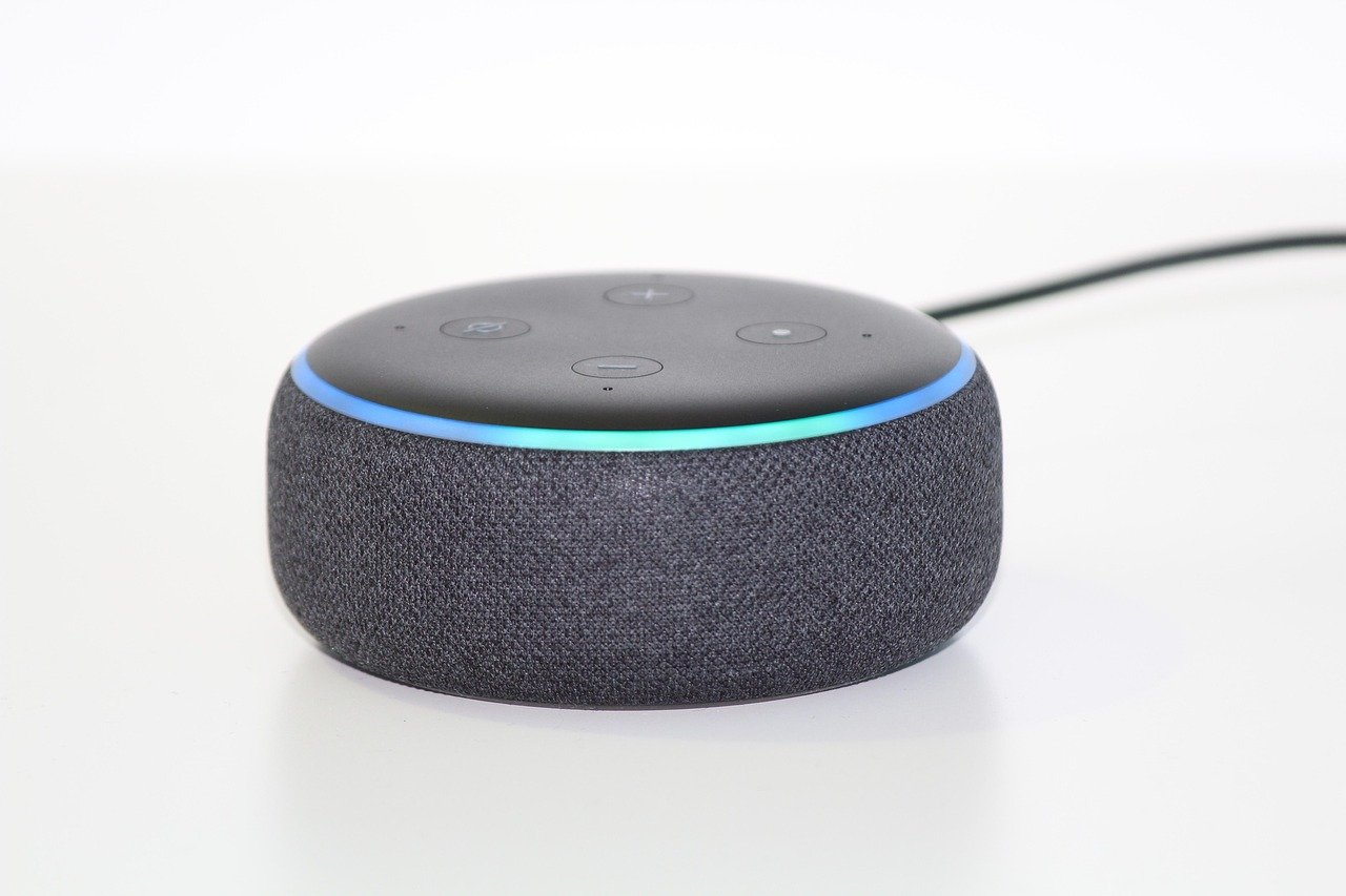 Amazon Echo smart speaker device for voice-controlled smart home monitoring