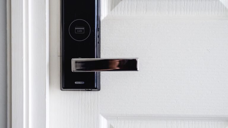 Smart lock on apartment door for renters